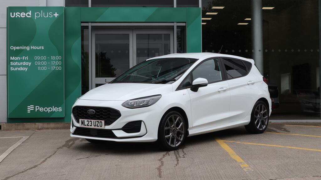 Ford Fiesta 1.0 Ecoboost St-line ML23UZO White #2