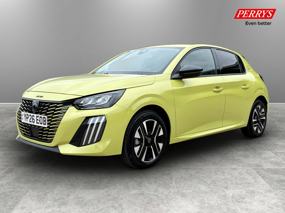 Peugeot e-208 100Kw Allure 50Kwh Yellow #3