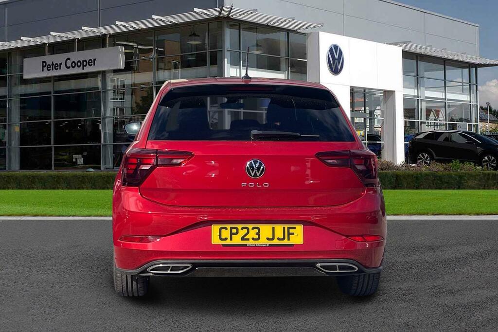 Volkswagen Polo 1.0 Tsi R-line Dsg CP23JJF Red #4