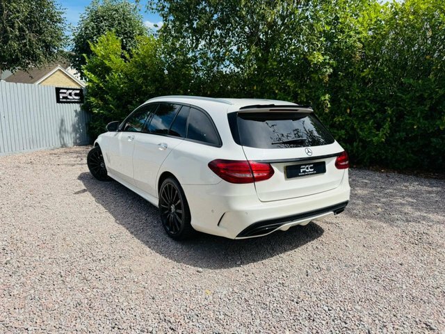 Mercedes-Benz C Class 2017 2.1 C250d Amg Line Premium Plus Estate KO66XRG White #2