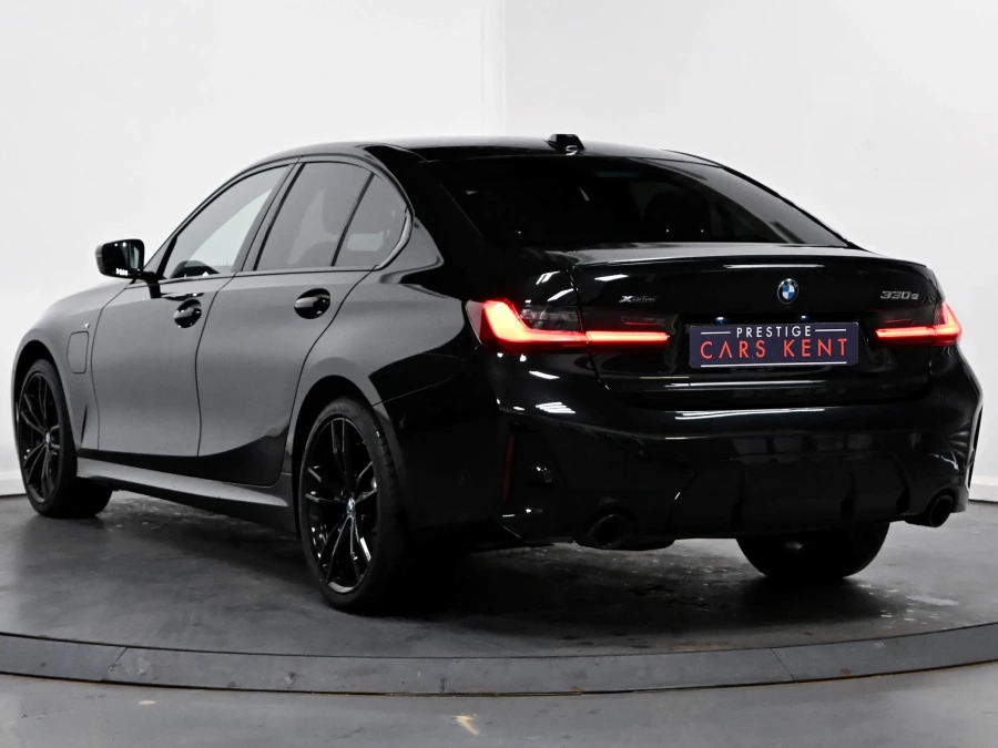 BMW 3 Series 330E Xdrive M Sport Saloon MD73NZX Black #3