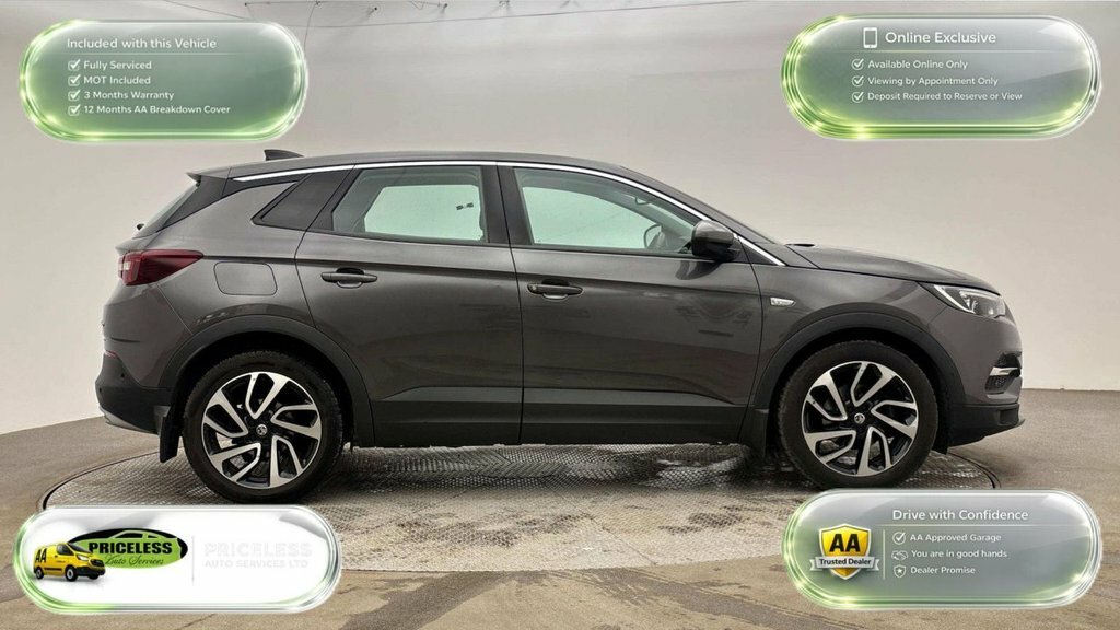 Vauxhall Grandland X 1.2L Elite Nav SC19HLZ Grey #3