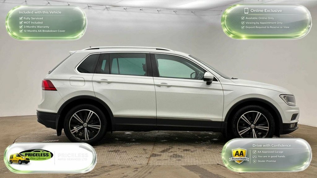Volkswagen Tiguan 1.4L Se Navigation NL68TKK White #3