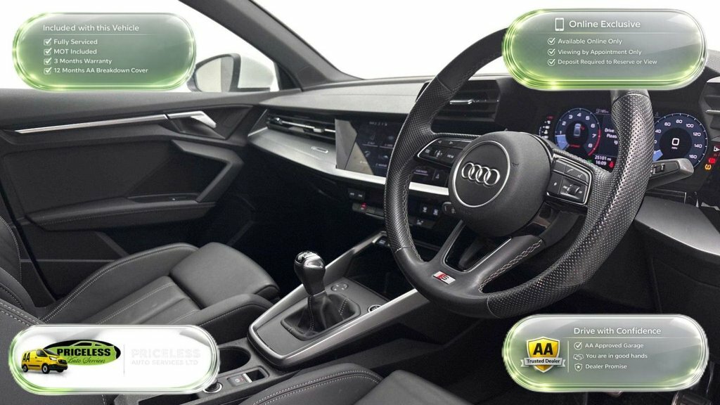 Audi A3 1.5L S Line YO73KWG White #5