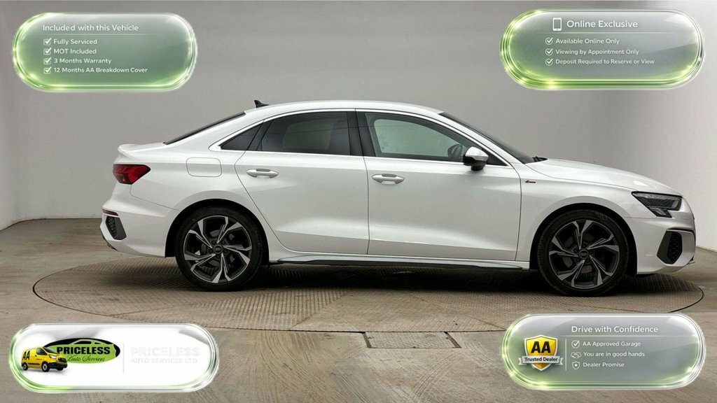 Audi A3 1.5L S Line YO73KWG White #3