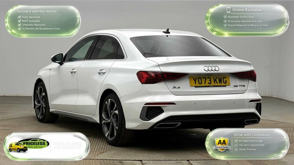 Audi A3 1.5L S Line YO73KWG White #4