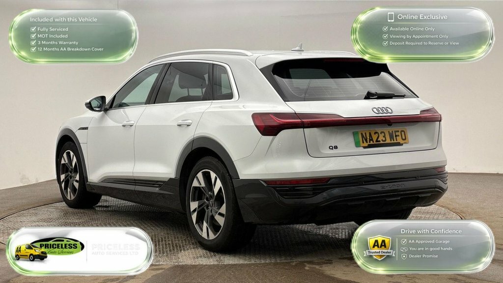 Audi Q8 e tron Suv White #4