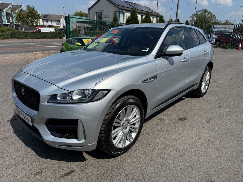 Jaguar F-Pace 2.0 D180 R-sport Awd Euro 6 Ss NU17AXV Silver #4