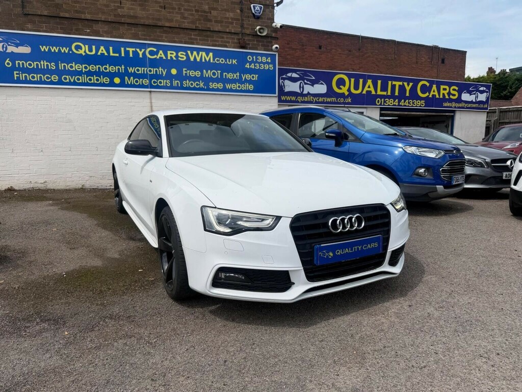 Audi A5 Coupe 2.0 Tdi Black Edition Euro 5 Ss 2014 White #3