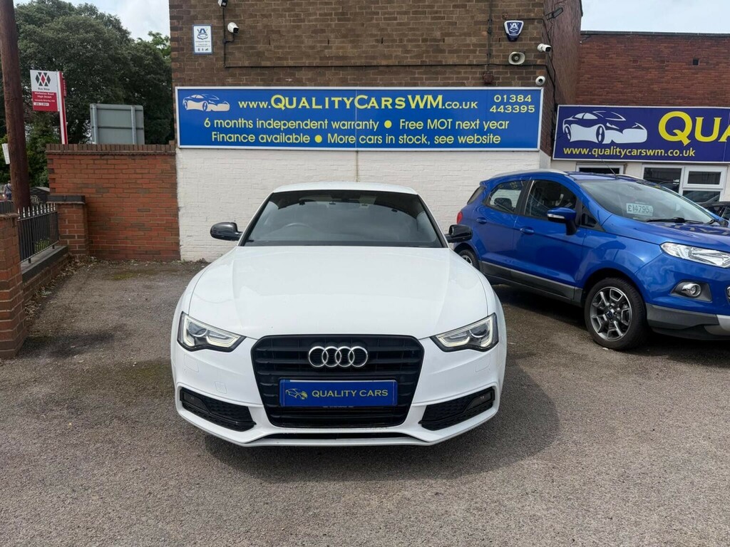 Audi A5 Coupe 2.0 Tdi Black Edition Euro 5 Ss 2014 White #2