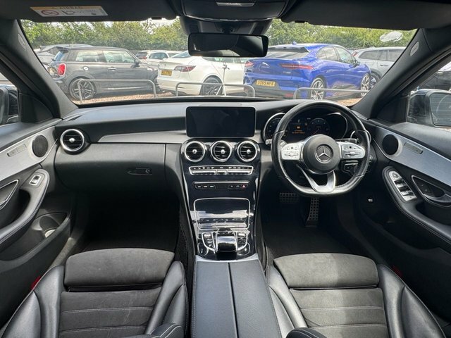 Mercedes-Benz C Class 2019 2.0 C220d Amg Line Premium Estate KP69PUO Black #4