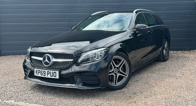 Mercedes-Benz C Class 2019 2.0 C220d Amg Line Premium Estate KP69PUO Black #3