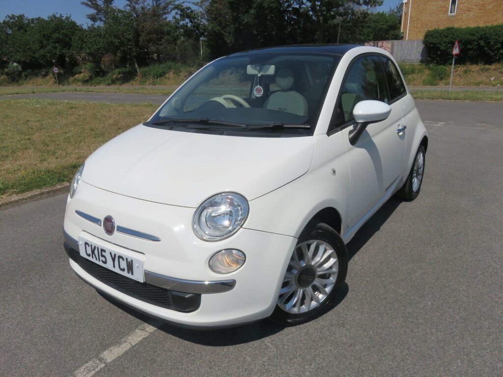 Fiat 500 1.2 Lounge Dualogic Euro 6 Ss White