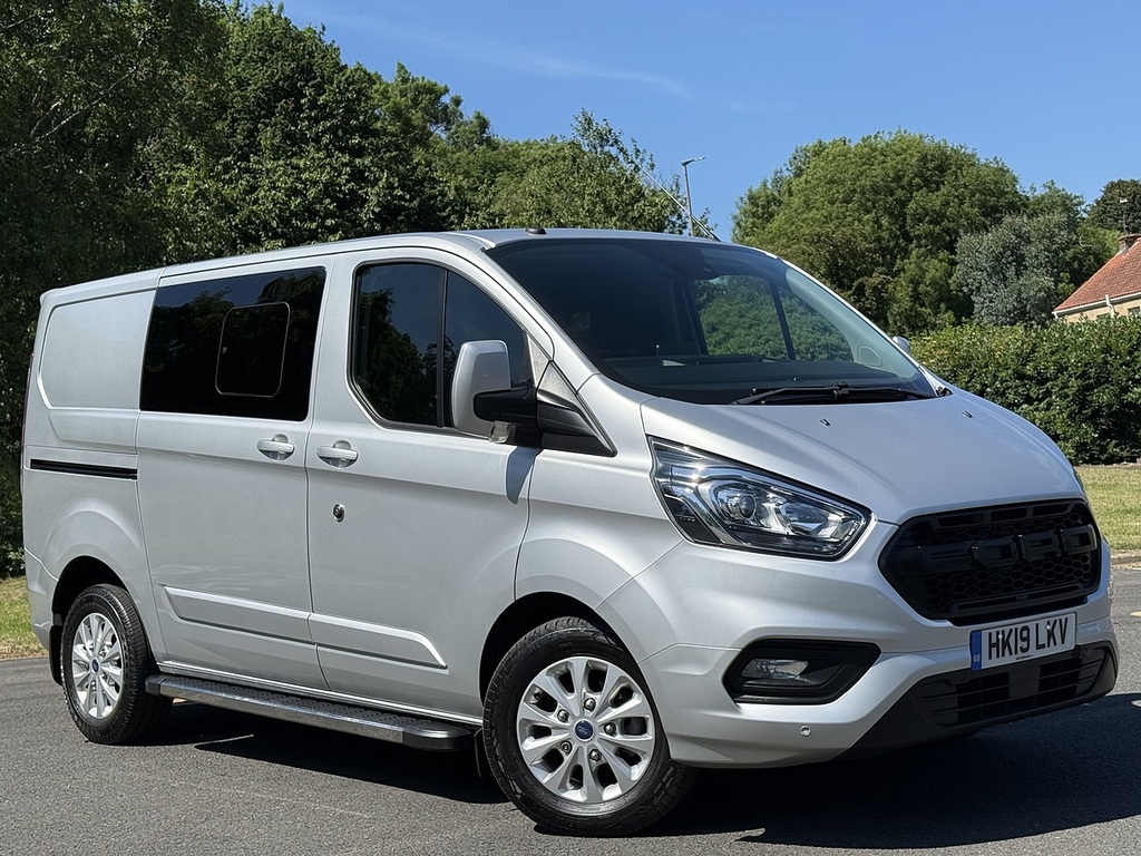 Ford Transit Custom 2.0 300 Ecoblue Limited Crew Van Double Cab Di HK19LKV Silver