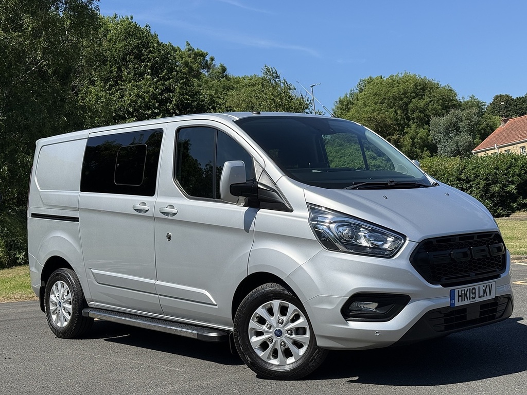Ford Transit Custom 2.0 300 Ecoblue Limited Crew Van Double Cab Di HK19LKV Silver #2