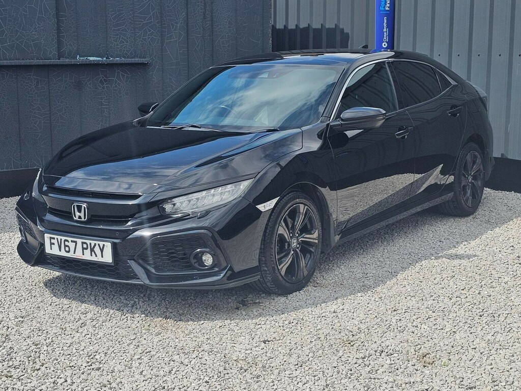 Honda Civic Hatchback 1.6 I-dtec Ex Euro 6 Ss 201867 FV67PKY Black #3