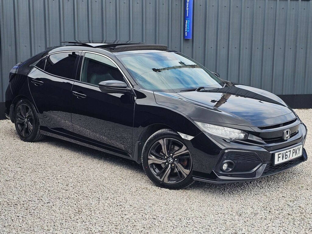Honda Civic Hatchback 1.6 I-dtec Ex Euro 6 Ss 201867 FV67PKY Black #5