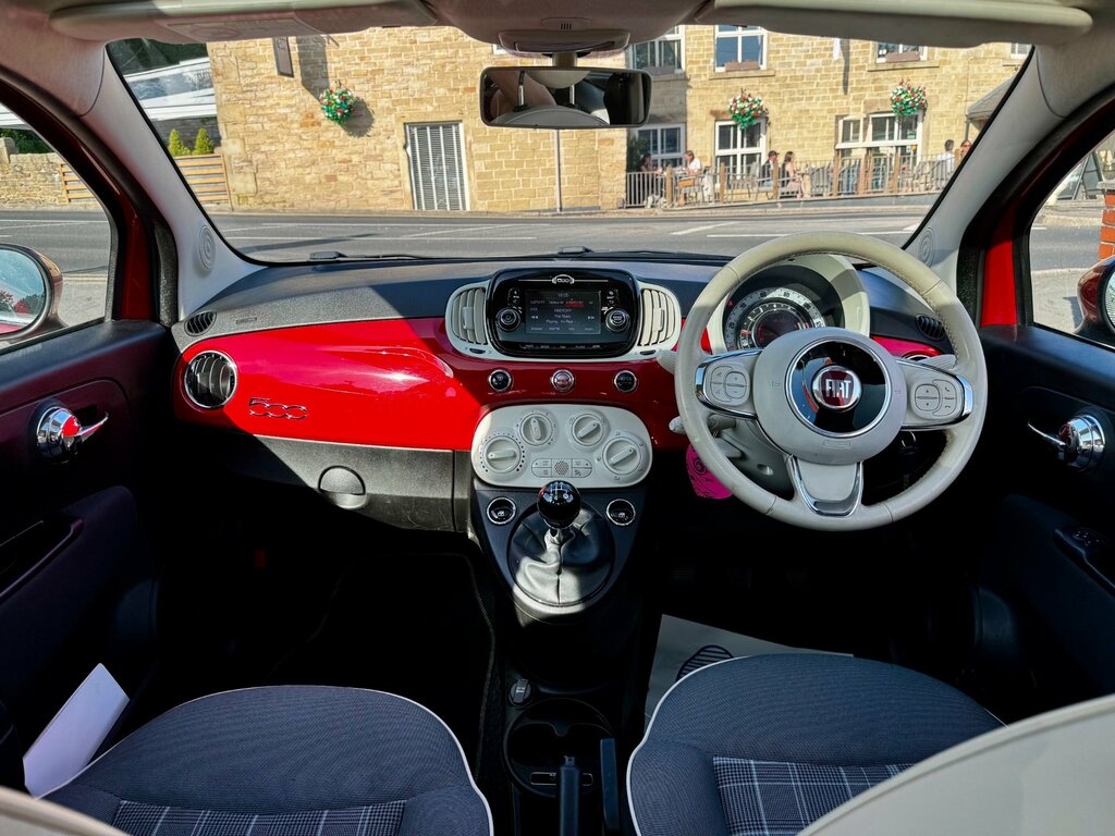 Fiat 500 1.2 Lounge Hatchback Euro 6 Ss Red #3