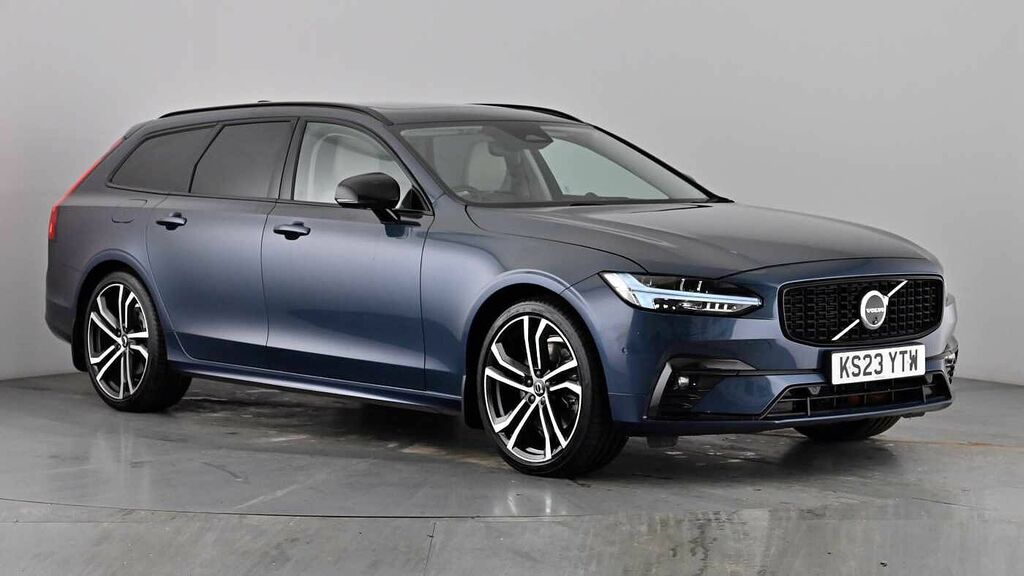 Volvo V90 Ultimate Dark B5 Mild Hybrid Blond Leather Low Mil Blue