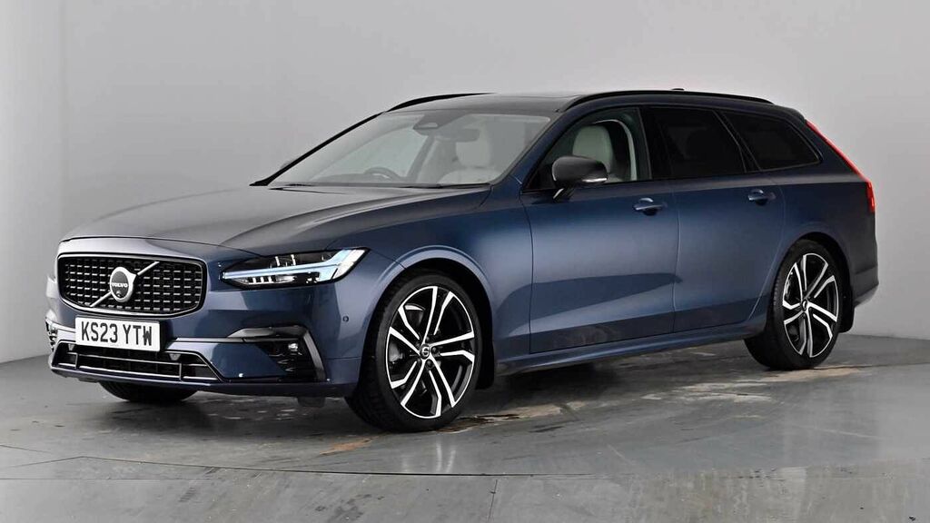 Volvo V90 Ultimate Dark B5 Mild Hybrid Blond Leather Low Mil Blue #5