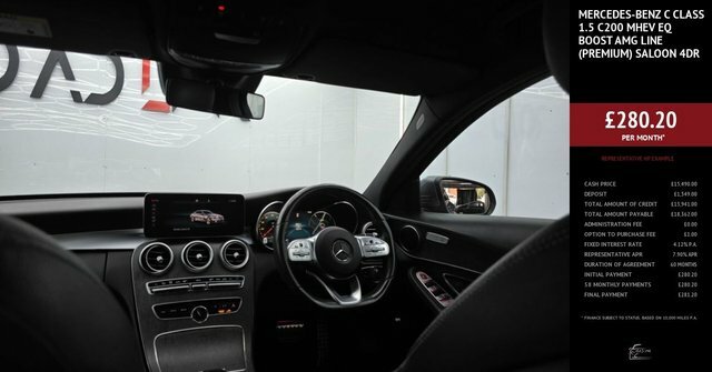 Mercedes-Benz C Class 1.5 C200 Mhev Eq Boost Amg Line Premium Saloon 4 WR19JVX Grey #3