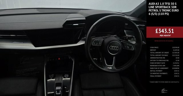 Audi A3 1.0 Tfsi 30 S Line Sportback S Tronic E EA23FXT Blue #3