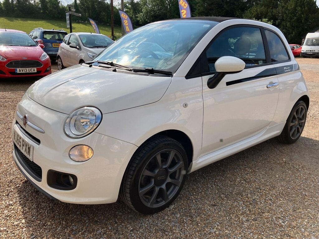 Fiat 500C 1.2 Sport. White. Convertible 500. Cambelt. Low Ro White