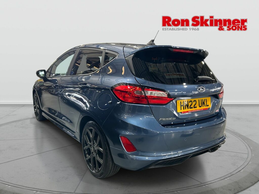 Ford Fiesta 1.0T Ecoboost St-line Hatchback HN22UKL Blue #3