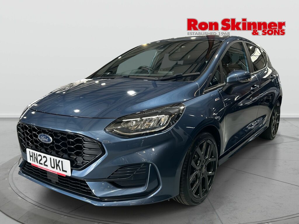 Ford Fiesta 1.0T Ecoboost St-line Hatchback HN22UKL Blue #2