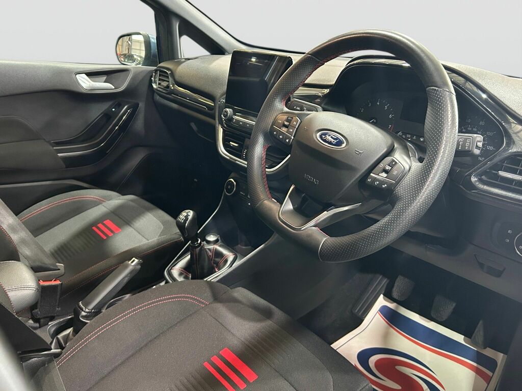 Ford Fiesta 1.0T Ecoboost St-line Hatchback HN22UKL Blue #6