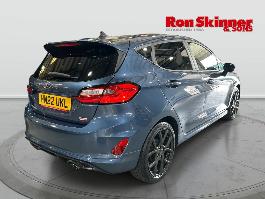 Ford Fiesta 1.0T Ecoboost St-line Hatchback HN22UKL Blue #4