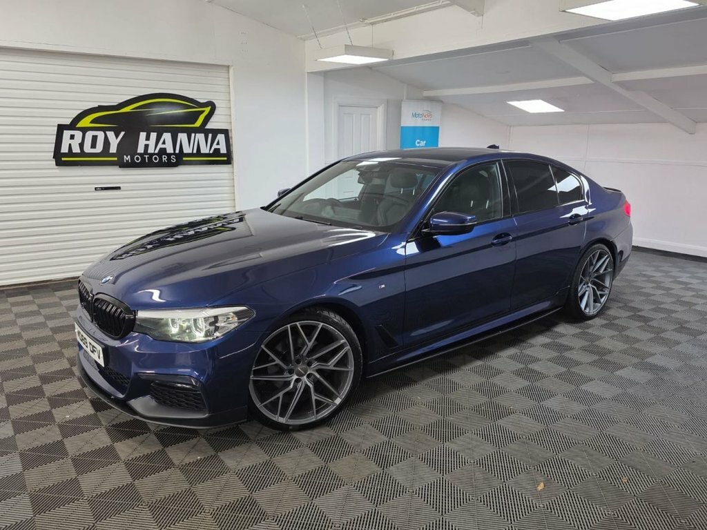 BMW 5 Series 2.0 520D Mht M Sport Saloon Hybrid MD69DFV Blue #2