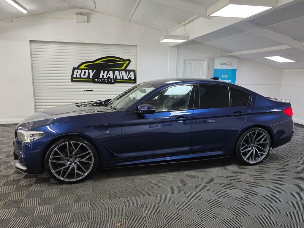 BMW 5 Series 2.0 520D Mht M Sport Saloon Hybrid MD69DFV Blue #3
