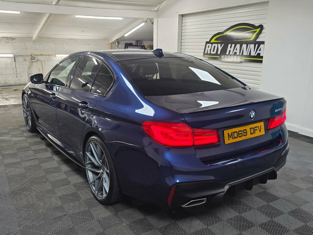 BMW 5 Series 2.0 520D Mht M Sport Saloon Hybrid MD69DFV Blue #4