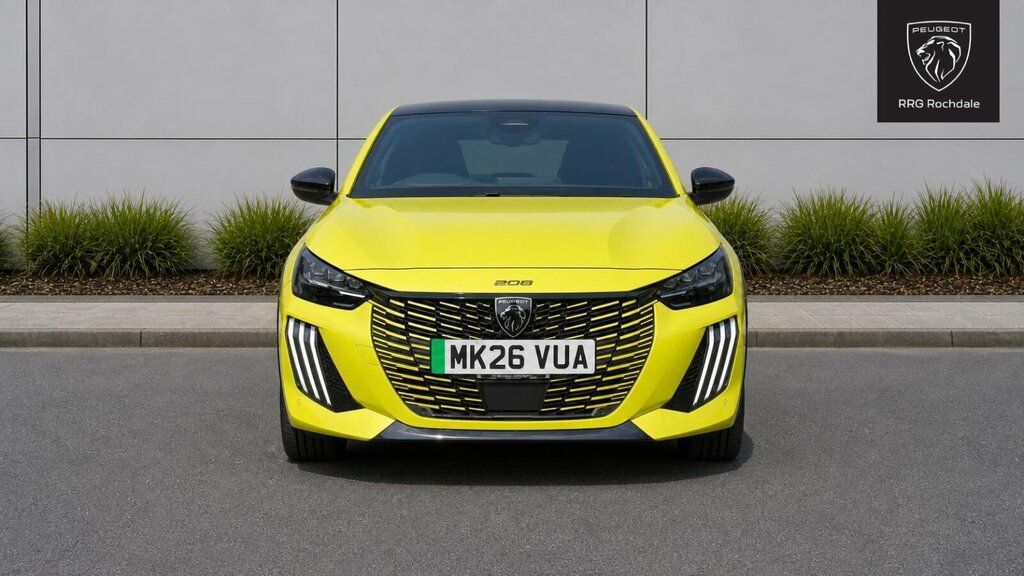 Peugeot e-208 51Kwh Gt 7.4Kw Charger MK26VUA Yellow #2