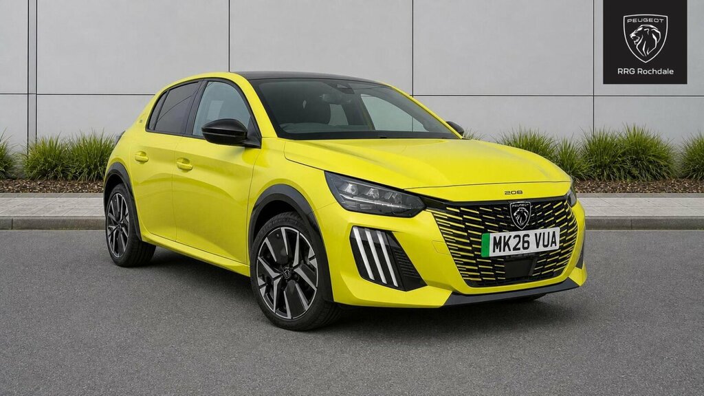 Peugeot e-208 51Kwh Gt 7.4Kw Charger Yellow