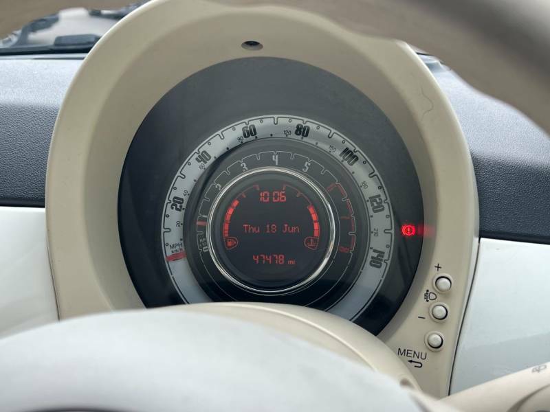 Fiat 500 1.2 Lounge Hatchback Euro 6 Ss White #22