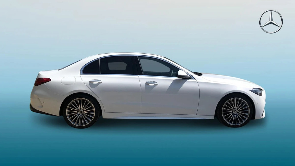 Mercedes-Benz C Class C 300 Amg Line Prem D Mhe White #4