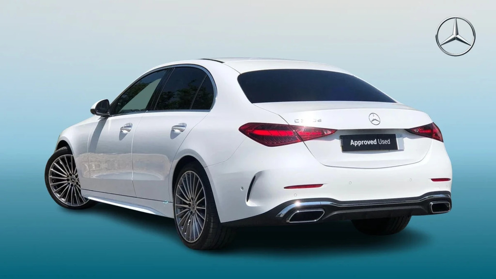Mercedes-Benz C Class C 300 Amg Line Prem D Mhe White #2