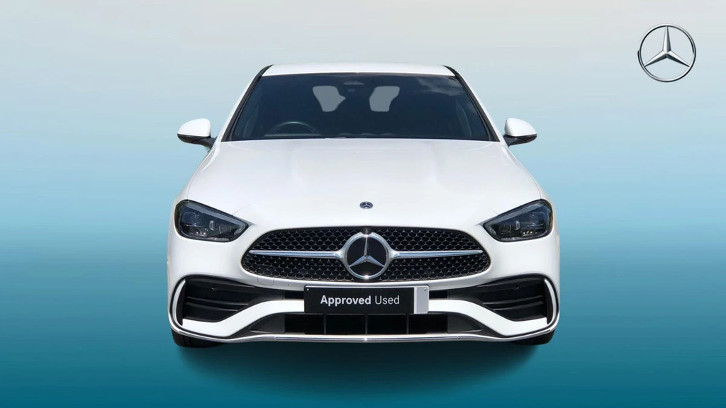 Mercedes-Benz C Class C 300 Amg Line Prem D Mhe White #6