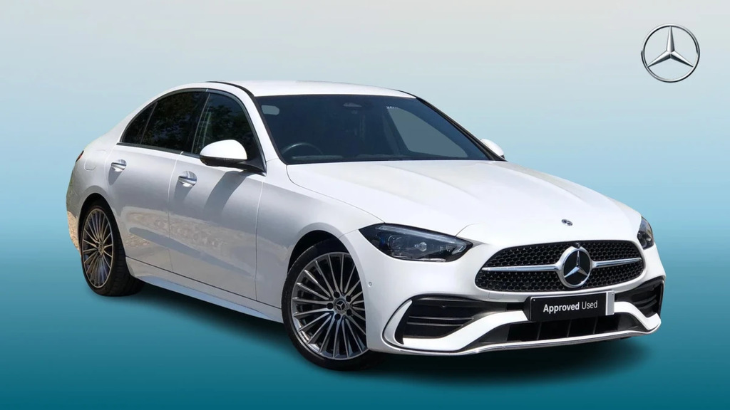 Mercedes-Benz C Class C 300 Amg Line Prem D Mhe White