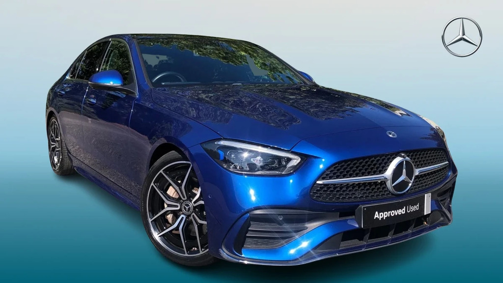 Mercedes-Benz C Class C 300 Amg Line Prem Mhe Blue