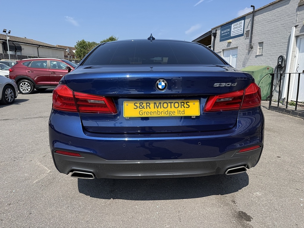 BMW 5 Series 530D M Sport PJ20YKW Blue #5