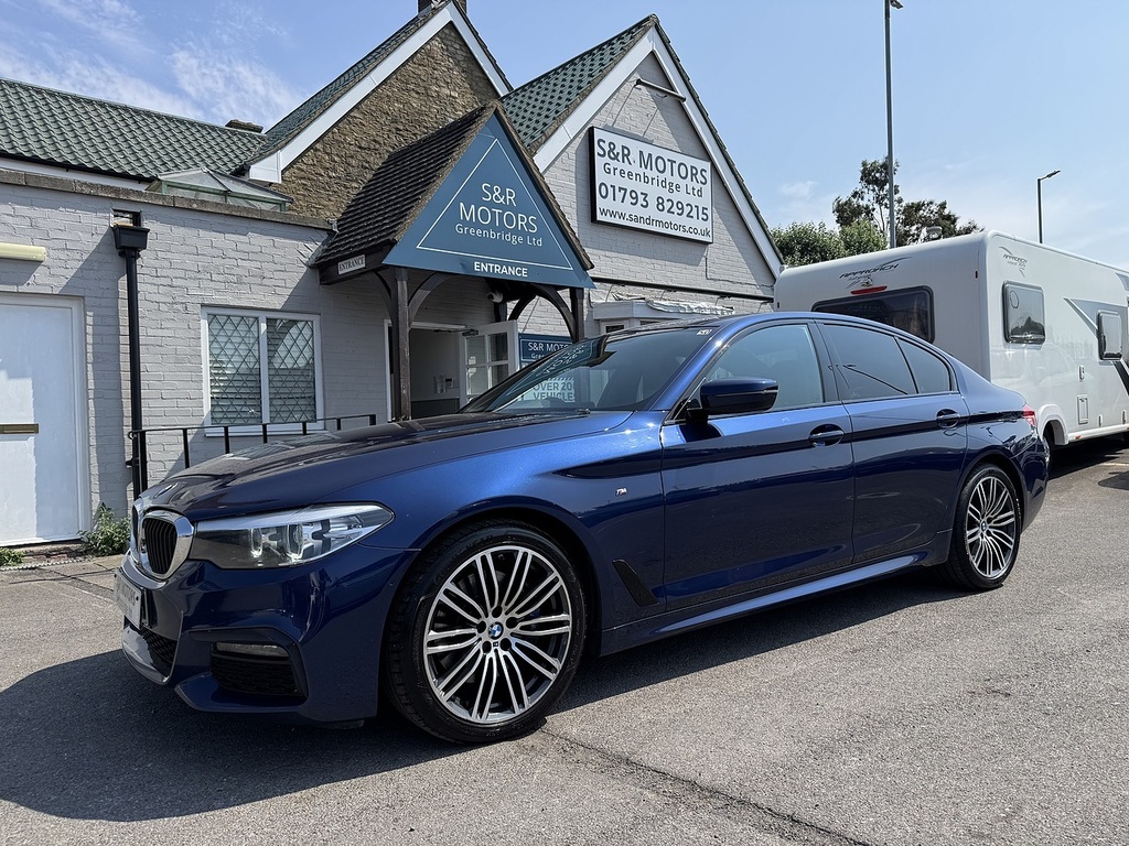 BMW 5 Series 530D M Sport PJ20YKW Blue #3