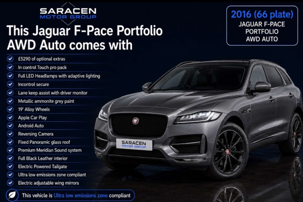 Jaguar F-Pace Portfolio Awd D 4Wd RV66ODG Grey #3