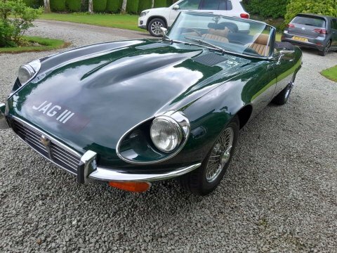 Jaguar E-Type V12 Roadster Green #3