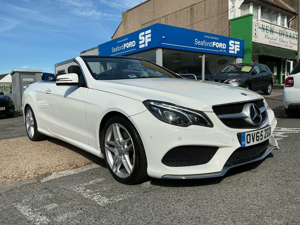 Mercedes-Benz E Class 2.1 E220 Bluetec Amg Line Premium Cabriolet White
