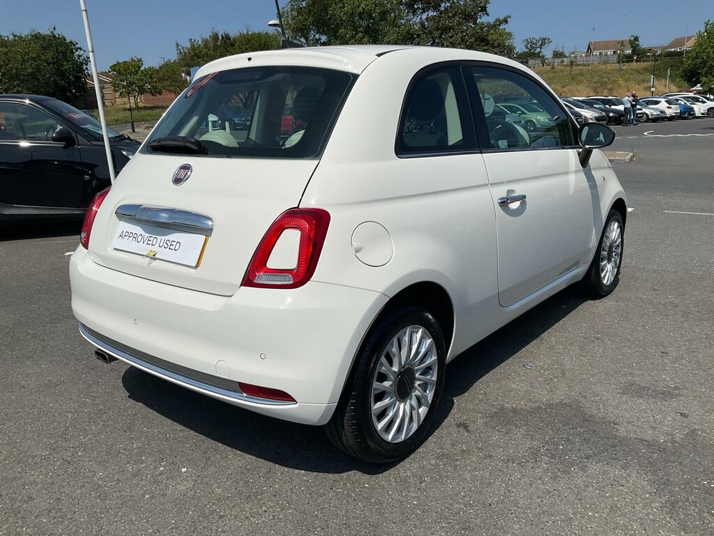 Fiat 500 1.2 Lounge Hatchback Euro 6 Ss White #5