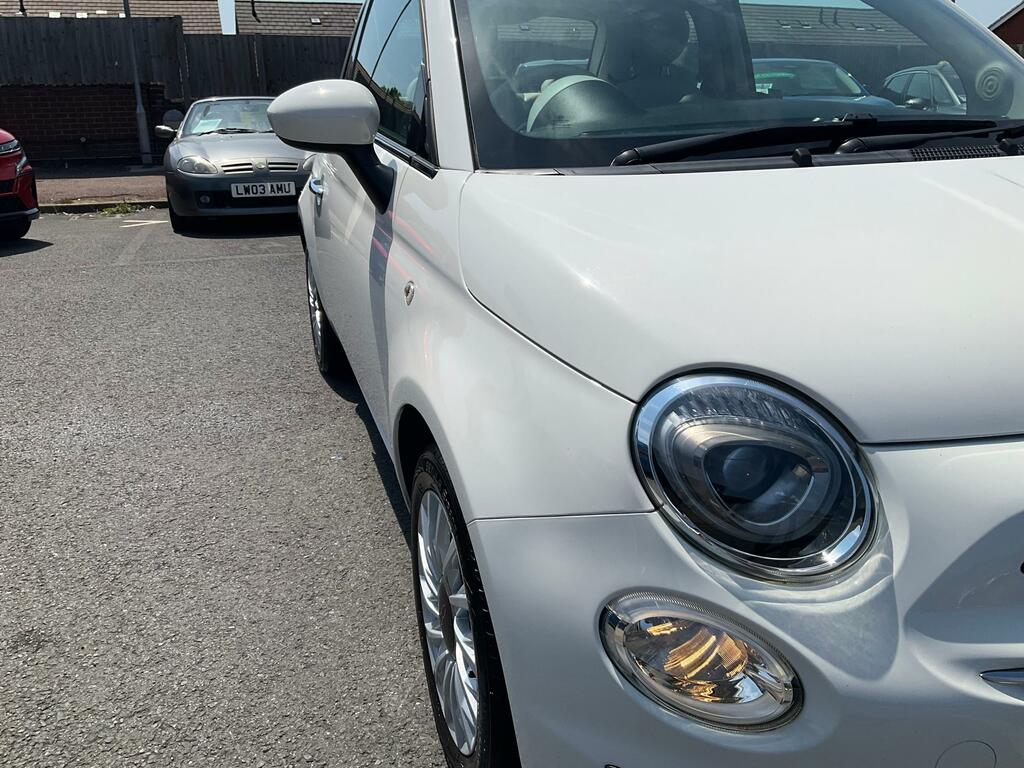 Fiat 500 1.2 Lounge Hatchback Euro 6 Ss White #3