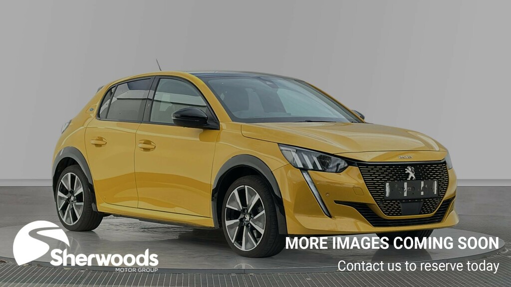 Peugeot e-208 50Kwh Gt Line Hatchback 136 Ps Yellow